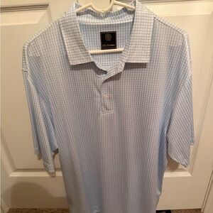 Light Blue FX Fusion Checkered Men's Polo